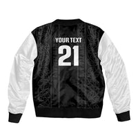 Custom New Zealand Football White Fern Supporter Sleeve Zip Bomber Jacket LT9 - Polynesian Pride