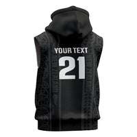 Custom New Zealand Football White Fern Supporter Sleeveless Hoodie
