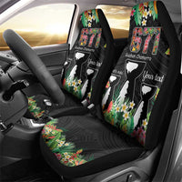 671 Guam Personalised Car Seat Cover Latte Stone and Tropical Flowers