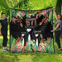 671 Guam Personalised Quilt Latte Stone and Tropical Flowers