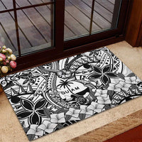 Guam Hafa Adai Guasali Flowers Rubber Doormat LT9 - Polynesian Pride