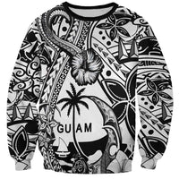 Guam Hafa Adai Guasali Flowers Sweatshirt LT9 Unisex Black - Polynesian Pride