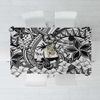 Guam Hafa Adai Guasali Flowers Tablecloth LT9 Black - Polynesian Pride