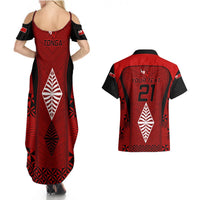 Custom Tonga Rugby Couples Matching Summer Maxi Dress and Hawaiian Shirt Go Champions World Cup 2023 Ngatu Unique LT9 - Polynesian Pride