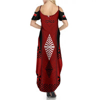 Custom Tonga Rugby Summer Maxi Dress Go Champions World Cup 2023 Ngatu Unique LT9 - Polynesian Pride