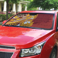 Couple Dolphins Maori Motif Auto Sun Shade - Polynesian Pride