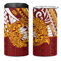 Couple Dolphins Maori Motif 4 in 1 Can Cooler Tumbler - Polynesian Pride