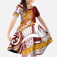 Couple Dolphins Maori Motif Family Matching Summer Maxi Dress and Hawaiian Shirt - Polynesian Pride