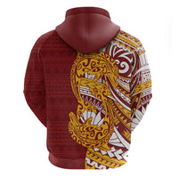 Couple Dolphins Maori Motif Hoodie - Polynesian Pride