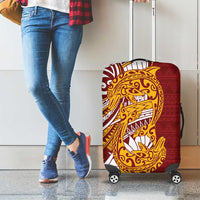 Couple Dolphins Maori Motif Luggage Cover - Polynesian Pride