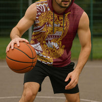 Couple Dolphins Maori Motif Sleeveless Hoodie - Polynesian Pride