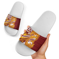Couple Dolphins Maori Motif Slide Sandals - Polynesian Pride