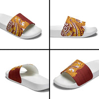 Couple Dolphins Maori Motif Slide Sandals - Polynesian Pride