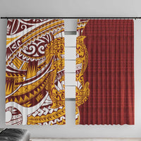 Couple Dolphins Maori Motif Window Curtain - Polynesian Pride