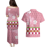 Japanese Asanoha Pattern Couples Matching Puletasi and Hawaiian Shirt Charm Against Evil Spirits LT9 - Polynesian Pride