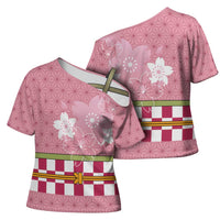 Japanese Asanoha Pattern Cross Shoulder Shirt Charm Against Evil Spirits LT9 - Polynesian Pride