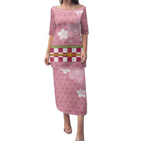 Japanese Asanoha Pattern Family Matching Puletasi and Hawaiian Shirt Charm Against Evil Spirits LT9 Mom's Dress Pink - Polynesian Pride