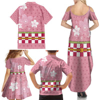 Japanese Asanoha Pattern Family Matching Summer Maxi Dress and Hawaiian Shirt Charm Against Evil Spirits - Polynesian Pride