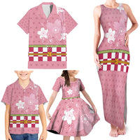 Japanese Asanoha Pattern Family Matching Tank Maxi Dress and Hawaiian Shirt Charm Against Evil Spirits - Polynesian Pride