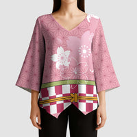 Japanese Asanoha Pattern Kimono Sleeve Blouse Charm Against Evil Spirits LT9 - Polynesian Pride