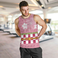 Japanese Asanoha Pattern Men Tank Top Charm Against Evil Spirits LT9 Pink - Polynesian Pride