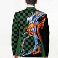 Japanese Asanoha Pattern Blazer Sun Flame Slayer Dragon Hinokami Kagura Spirit LT9 - Polynesian Pride