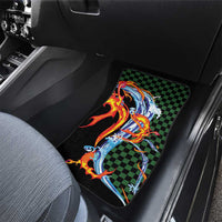 Japanese Asanoha Pattern Car Mats Sun Flame Slayer Dragon Hinokami Kagura Spirit LT9 - Polynesian Pride