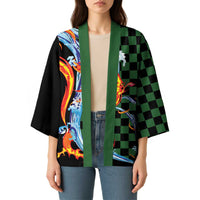 Japanese Asanoha Pattern Kimono Sun Flame Slayer Dragon Hinokami Kagura Spirit - Polynesian Pride