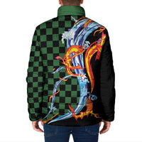 Japanese Asanoha Pattern Padded Jacket Sun Flame Slayer Dragon Hinokami Kagura Spirit LT9 - Polynesian Pride