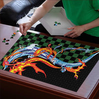 Japanese Asanoha Pattern Puzzle Sun Flame Slayer Dragon Hinokami Kagura Spirit LT9 - Polynesian Pride