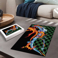 Japanese Asanoha Pattern Puzzle Sun Flame Slayer Dragon Hinokami Kagura Spirit LT9 - Polynesian Pride