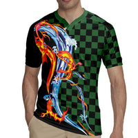 Japanese Asanoha Pattern Rugby Jersey Sun Flame Slayer Dragon Hinokami Kagura Spirit LT9 - Polynesian Pride