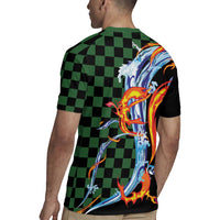 Japanese Asanoha Pattern Rugby Jersey Sun Flame Slayer Dragon Hinokami Kagura Spirit LT9 - Polynesian Pride