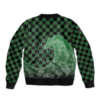 Japanese Asanoha Pattern Bomber Jacket Water Breathing Slayer Dragon - Polynesian Pride