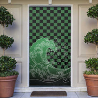Japanese Asanoha Pattern Door Cover Water Breathing Slayer Dragon - Polynesian Pride