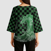 Japanese Asanoha Pattern Kimono Sleeve Blouse Water Breathing Slayer Dragon LT9 - Polynesian Pride