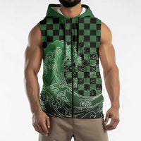 Japanese Asanoha Pattern Sleeveless Zip Hoodie Water Breathing Slayer Dragon LT9 - Polynesian Pride