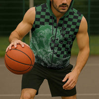 Japanese Asanoha Pattern Sleeveless Zip Hoodie Water Breathing Slayer Dragon LT9 - Polynesian Pride