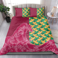 Japanese Bishamon-Kikkou Pattern Bedding Set Water Pillar Silent River Flow - Polynesian Pride