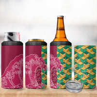 Japanese Bishamon-Kikkou Pattern 4 in 1 Can Cooler Tumbler Water Pillar Silent River Flow LT9 - Polynesian Pride