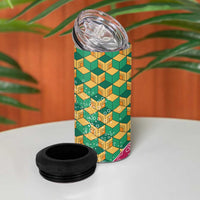 Japanese Bishamon-Kikkou Pattern 4 in 1 Can Cooler Tumbler Water Pillar Silent River Flow LT9 - Polynesian Pride