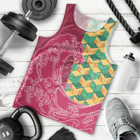 Japanese Bishamon-Kikkou Pattern Men Tank Top Water Pillar Silent River Flow LT9 - Polynesian Pride
