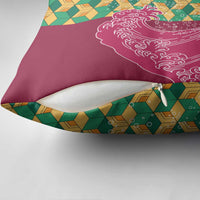 Japanese Bishamon-Kikkou Pattern Pillow Cover Water Pillar Silent River Flow - Polynesian Pride