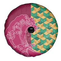 Japanese Bishamon-Kikkou Pattern Spare Tire Cover Water Pillar Silent River Flow - Polynesian Pride