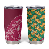 Japanese Bishamon-Kikkou Pattern Tumbler Cup Water Pillar Silent River Flow - Polynesian Pride