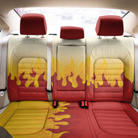 Japanese Kaen Pattern Back Car Seat Cover Flame Pillar Blazing Lion Heart - Polynesian Pride