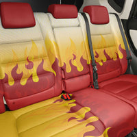 Japanese Kaen Pattern Back Car Seat Cover Flame Pillar Blazing Lion Heart - Polynesian Pride