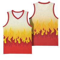 Japanese Kaen Pattern Basketball Jersey Flame Pillar Blazing Lion Heart LT9 - Polynesian Pride