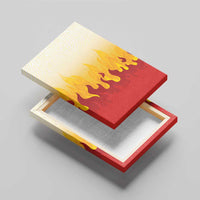 Japanese Kaen Pattern Canvas Wall Art Flame Pillar Blazing Lion Heart LT9 - Polynesian Pride
