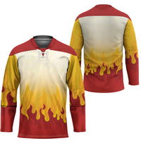 Japanese Kaen Pattern Hockey Jersey Flame Pillar Blazing Lion Heart LT9 - Polynesian Pride